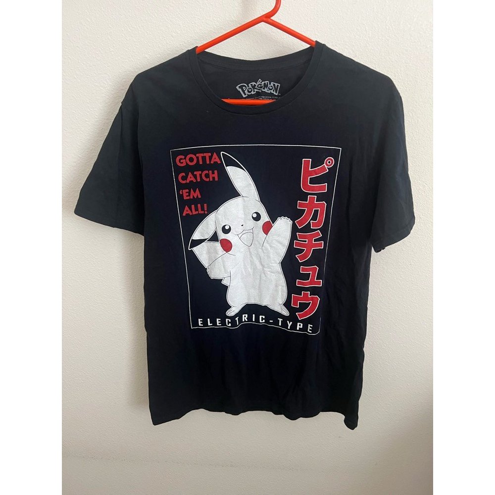 Pokemon Womens T-Shirt Black Electric Type Gotta Catch 'Em All Short Sleeve L